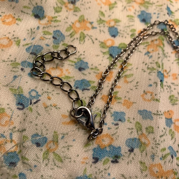 Blue Dried Flower Pendant Necklace - Picture 3 of 4